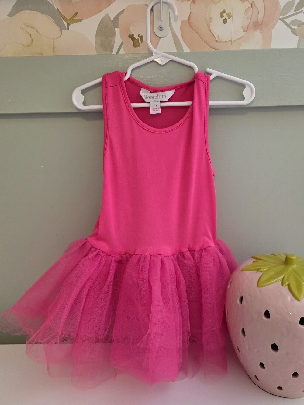 I Love Plum Hot Pink Tulle Tank Dress Leotard Dance 4t Iloveplum